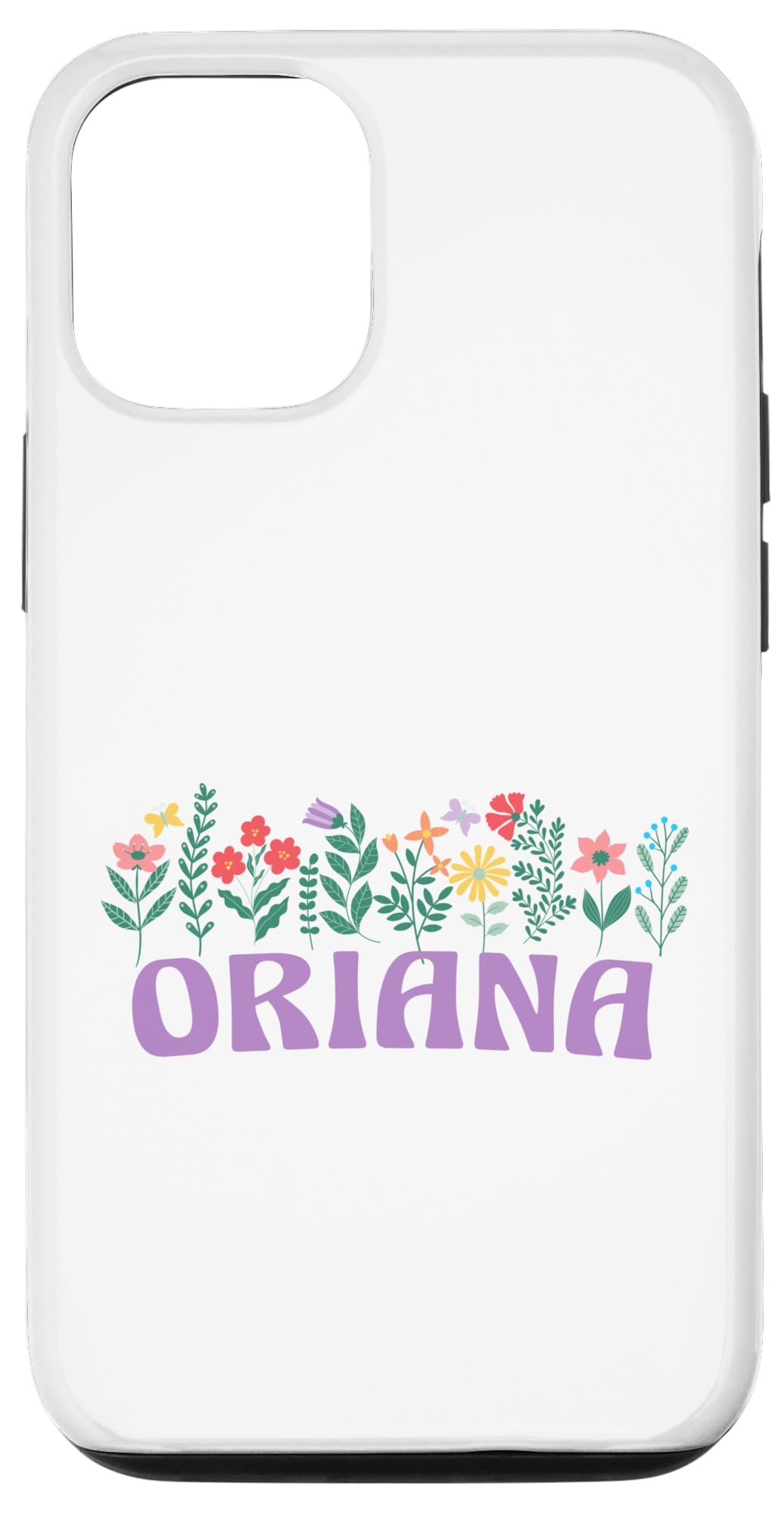 iPhone 13 ワイルドフラワー フローラル ORIANA ファーストネーム 母の日 レディース スマホケース